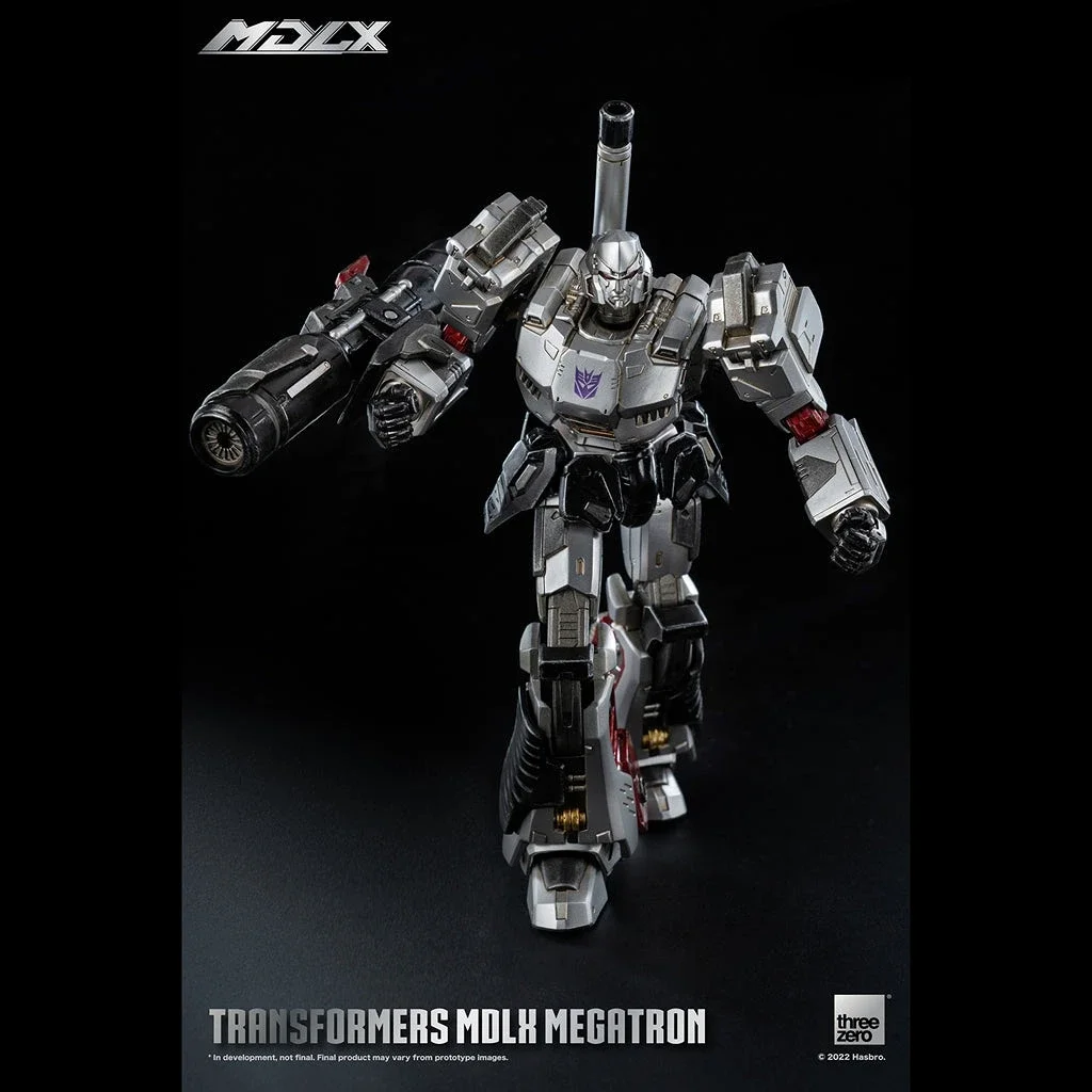 Threezero ของเล่นเปลี่ยนรูปแบบ mdlx megatron โลหะผสม7นิ้ว/18ซม. ของเล่นตุ๊กตาขยับแขนขาได้ของขวัญสะสม