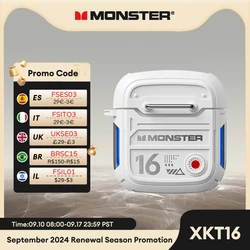 Original Monster V5.3 auriculares Bluetooth XKT16 auriculares inalámbricos con sonido HIFI auriculares para juegos de baja latencia auriculares de Larga modo de reposo