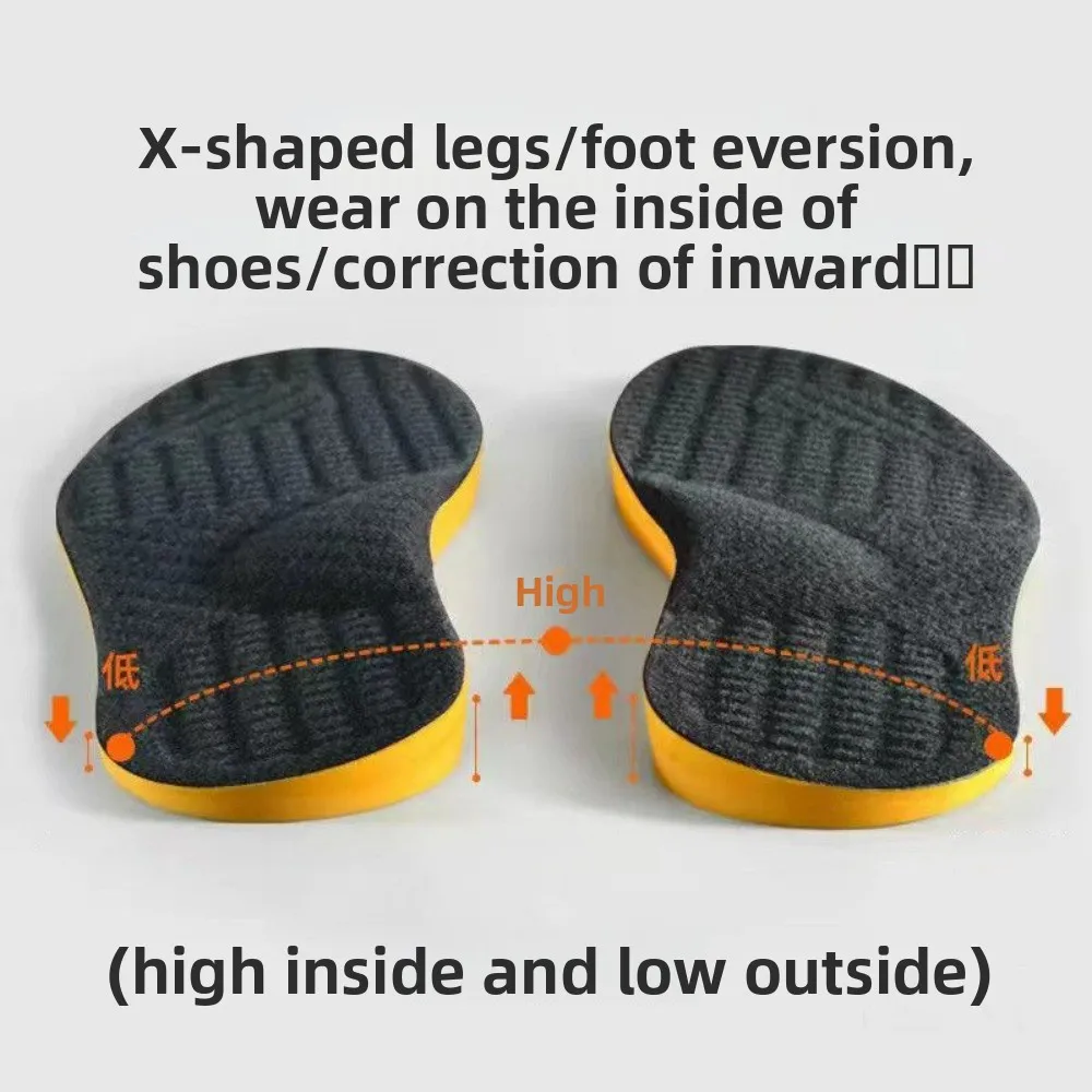 Insoles Unisex Orthopedic Insoles-Effective for Leg Shape Correction Overpronation/Supination Flat Feet O-Leg X-Leg&Arch Support