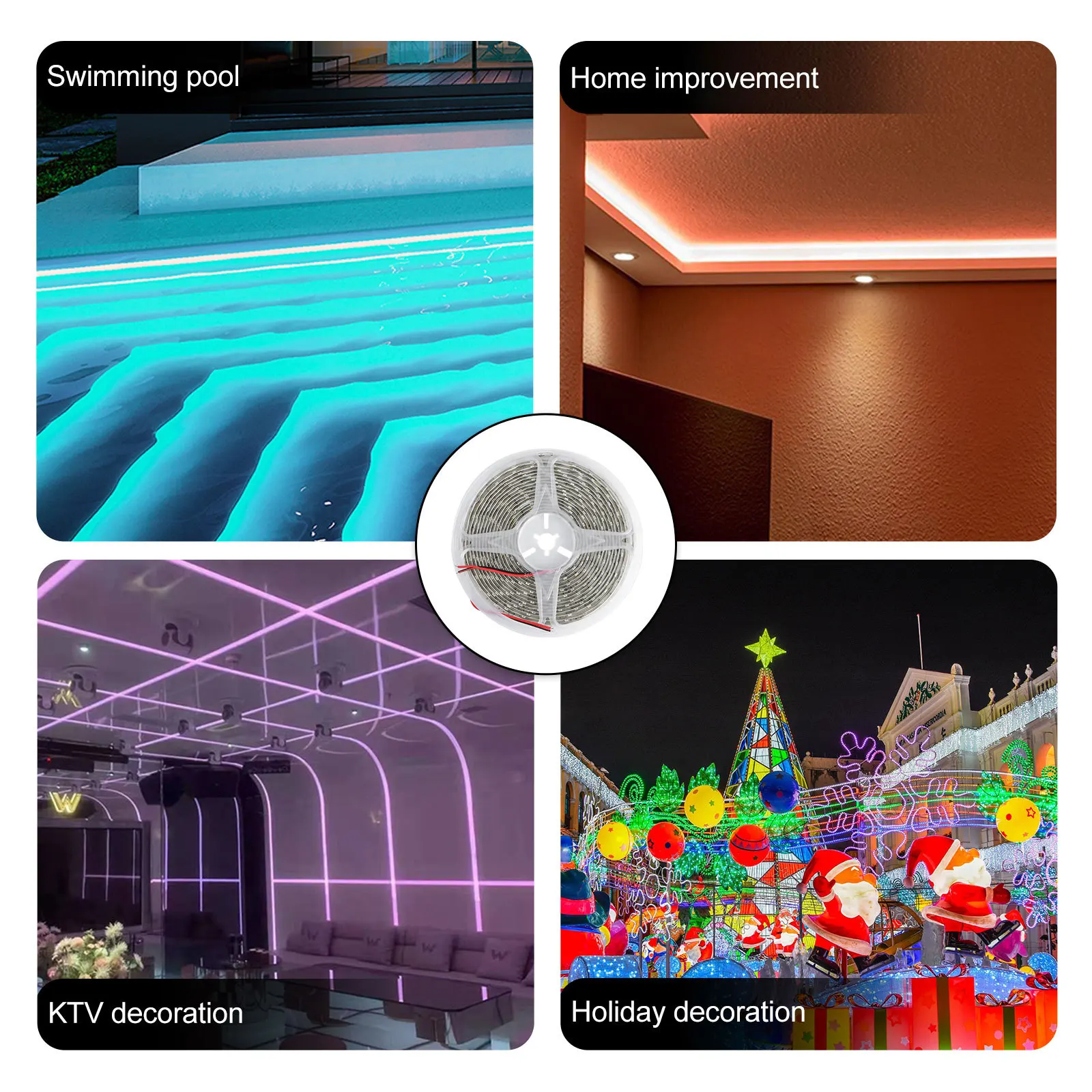 

5m Waterproof LED Strip Light Flexible IP65 Pure White DC12V Smd 5730 Perfect for Home Bar Game Room Decoration