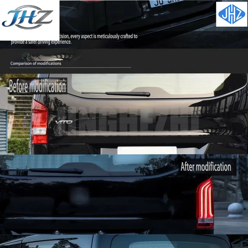 JHZ for Taillights For Benz Vito W447 V-class V260  2016 - 2023   Auto Taillight Assembly Upgrade High Configure Signal Brake La
