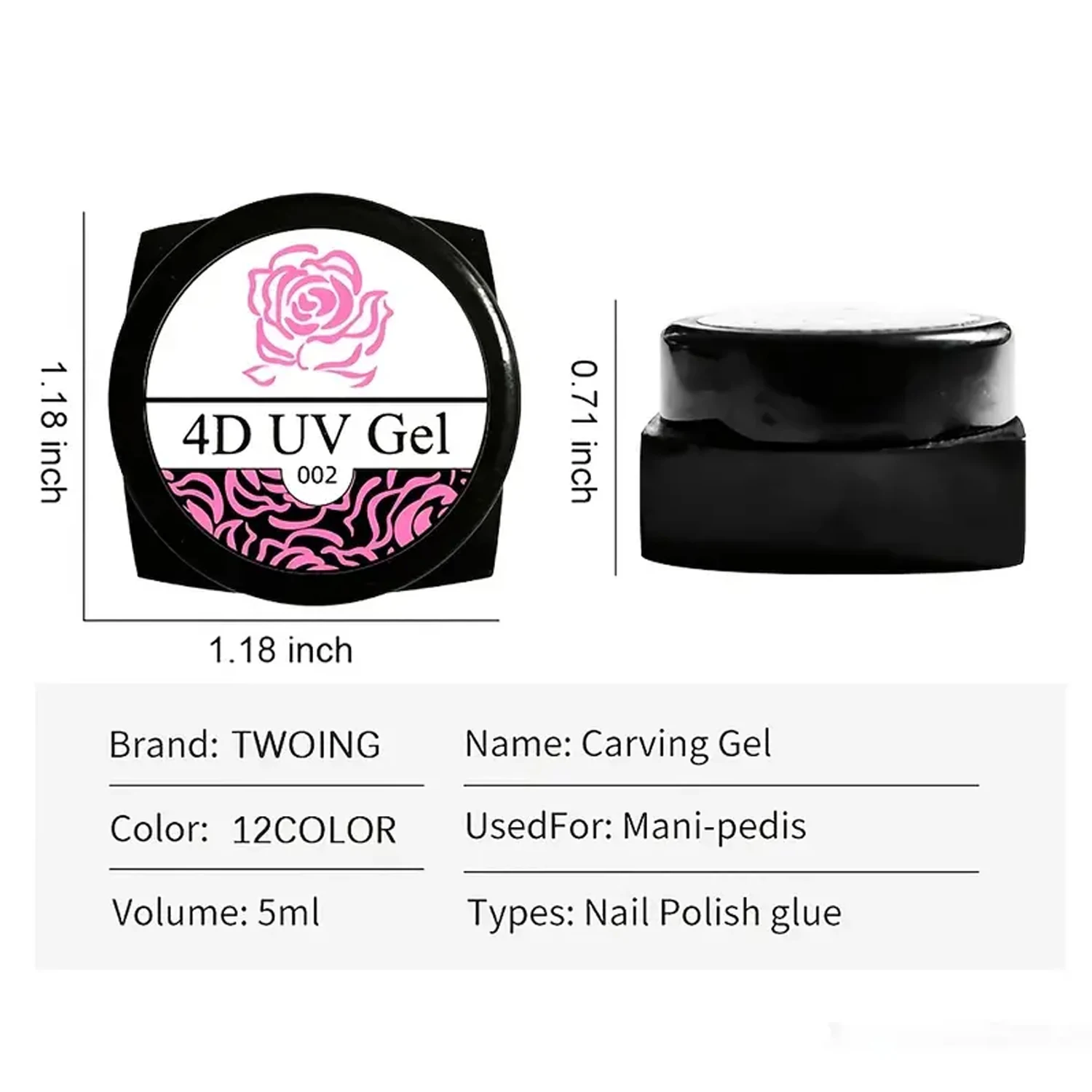 Nail Art Accessories Carving Gel Supplies 3D 4D Model Carved MudPlasticine UV Gel DIY Nails Painting Removable 3D Embossment Gel