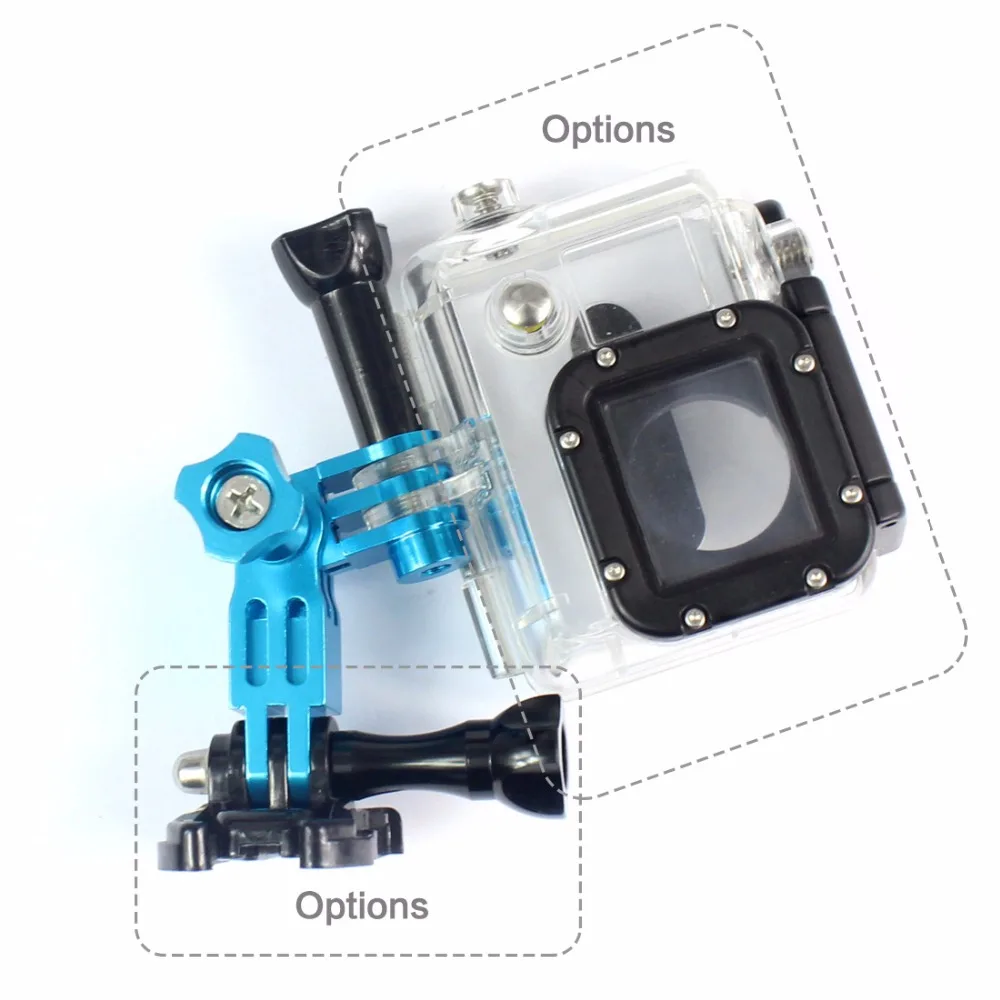 CNC-Aluminium-Drei-Wege-Schwenkarm-Montageadapter für GOPRO Hero 13 9 8 7 6 4 5 Sitzung DJI Yi SJcam EKEN AEE Sony Action-Kamera – Detail 16