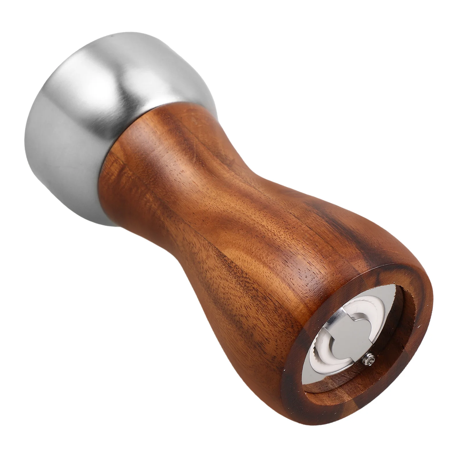 Ręczny młynek do pieprzu z drewnianą korpusową, ceramiczny rdzeń 5 cali, regulowany młynek do soli i przypraw, ręczne mielenie, niezbędny w kuchni, młynek do pieprzu.