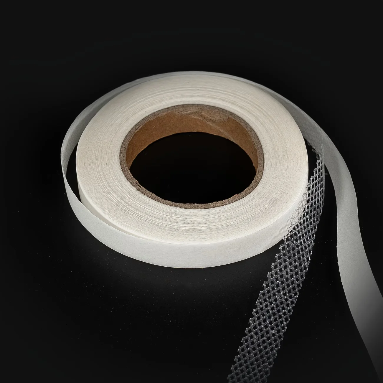 1 Roll Extra Long Double-Sided Fabric Tape, White Reticulated Adhesive, Extra-Strong Hold for Garment Repairs and Curtain