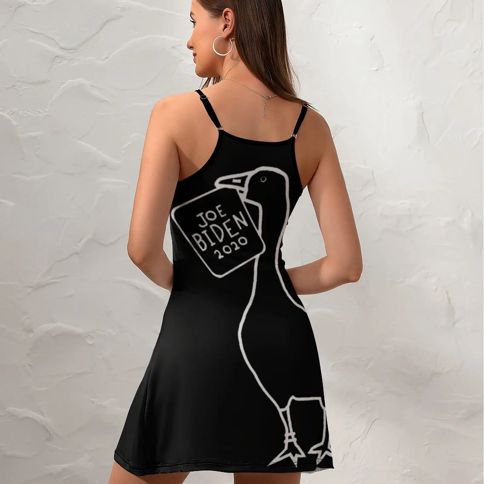 Whiteline Goose with Stolen Joe Biden 2020 Sign Biden  Women's Sling Dress Vintage Exotic Woman's Clothing Geeky  Clubs Suspende