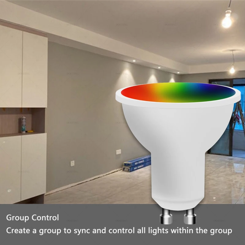 Zigbee GU10 LED Bulb Lamps Smart Light 7W RGBCW Dimmable Spotlight Works With Alexa Google Assistant Smartthings 110V 220V