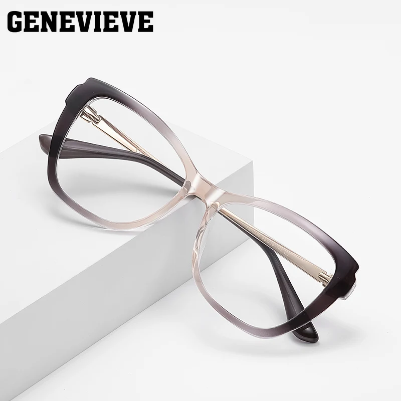 

GENEVIEVE Personalized Large Frame Butterfly Frame Design Blue Light Protection Glasses Customizable Prescription Photochromic