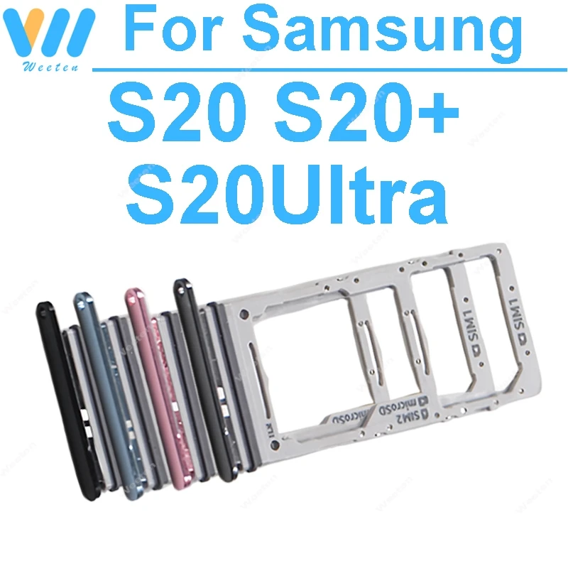 Для Samsung Galaxy S20 S20Plus S20Ultra SM-G980 SM-G985 SM-G988 один лоток для SIM-карт, держатель слота для SD-карты, аксессуары, детали