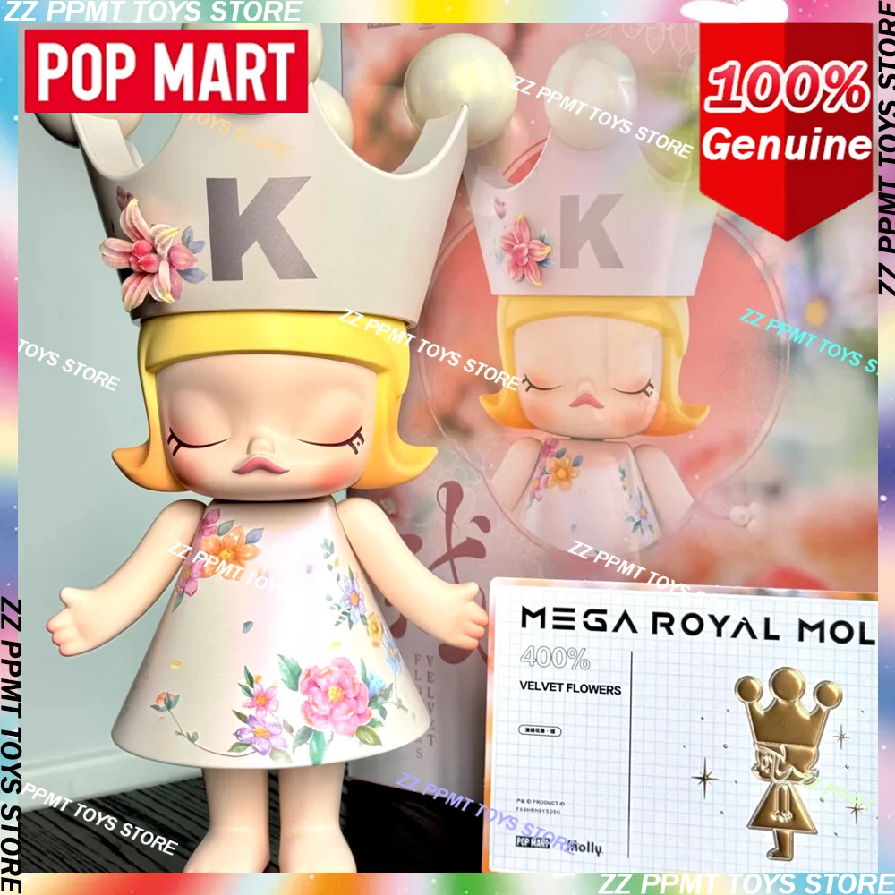

POP MART ROYAL MOLLY Birth Princess and Flower Drop 400% Оригинальная коллекционная фигурка-сюрприз в закрытой упаковке, игрушка-украшение