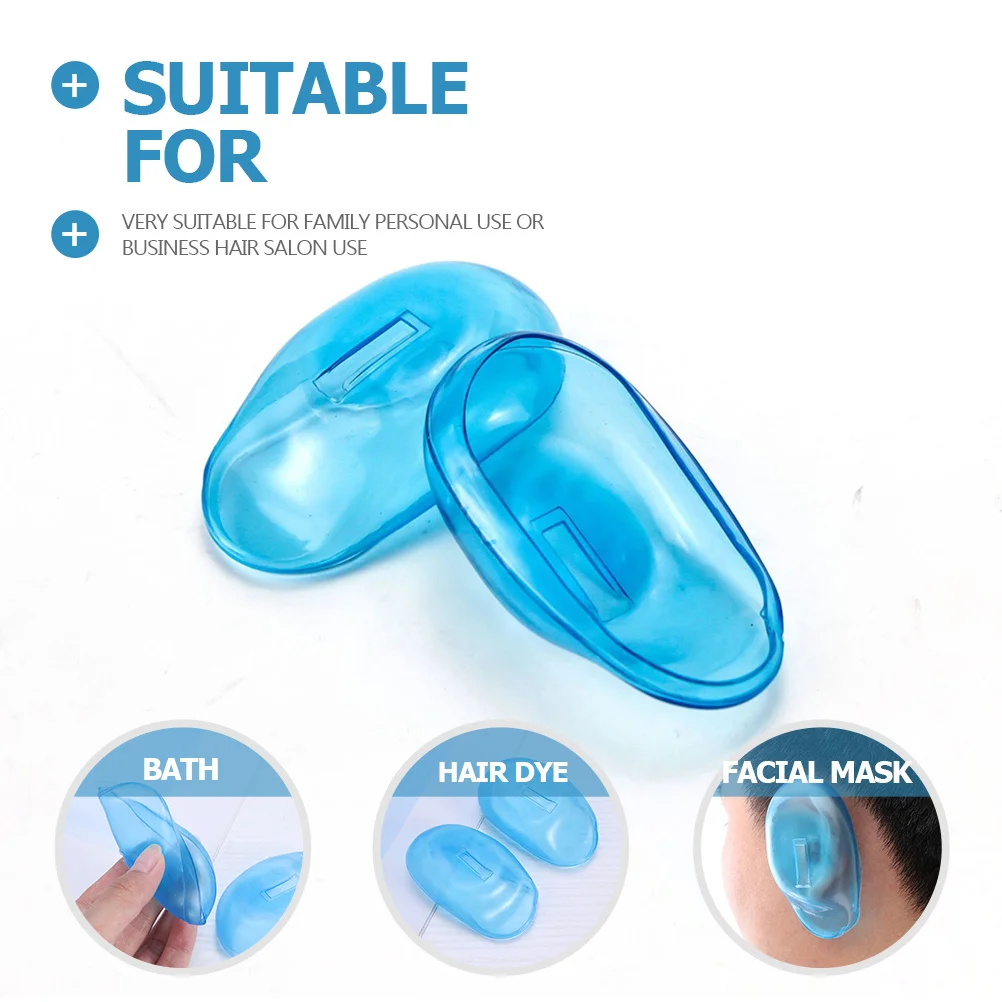 

10Pairs Hair Dye Earmuffs Silicone Hair Coloring Ear Protectors Washable Reusable Comfortable Durable for Salon Home Barber