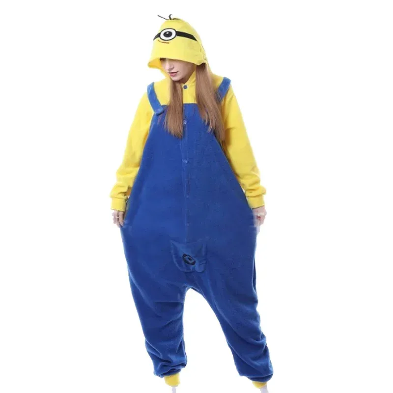 25COSMinions تأثيري Kigurumi نيسيس منامة الكرتون أنيمي بذلة ملابس خاصة الكبار ملابس المنزل عيد الميلاد هالوين زي