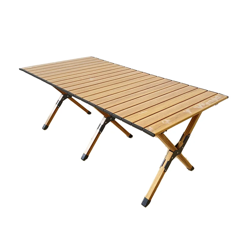 

Outdoor Folding Table and Chair Set Aluminium Alloy Egg Roll Design for Camping and Picnics