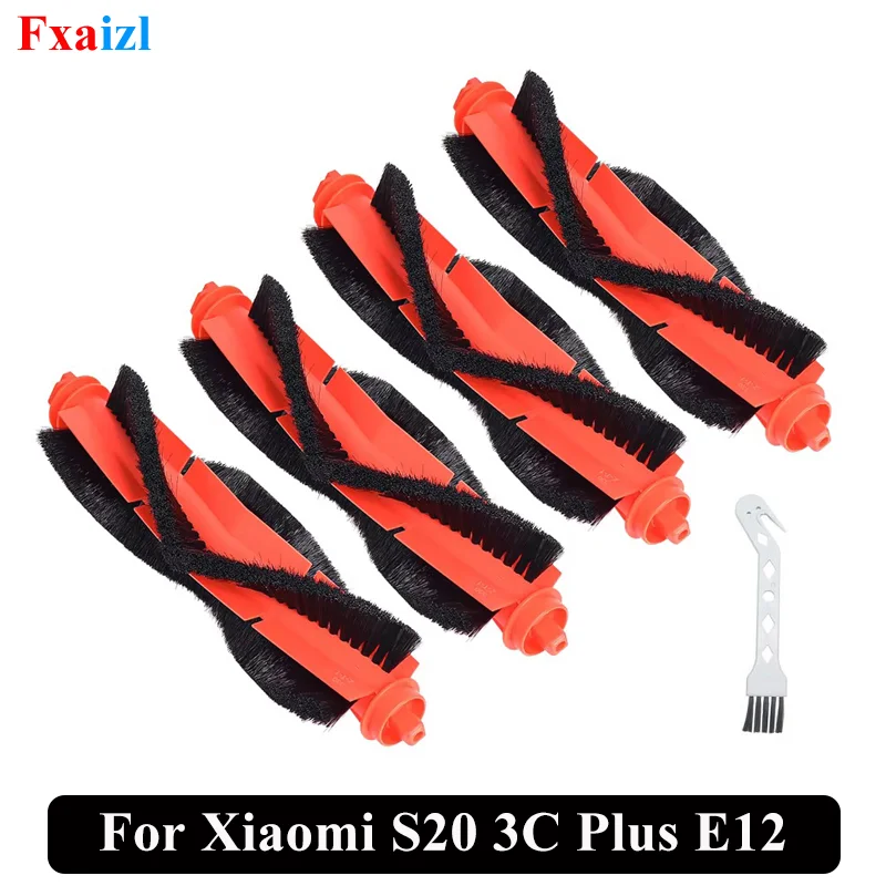 Hauptbürste passend für (Xiaomi S20 3C Plus E12 B112 D106 E10 C103 E10C) Ersatzteile für Xiaomi Staubsauger, Ersatzwalzen