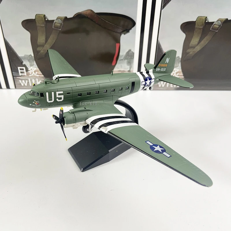 1:100スケール C47 C-47 スカイトレイン輸送機 飛行機 メタルモデル玩具