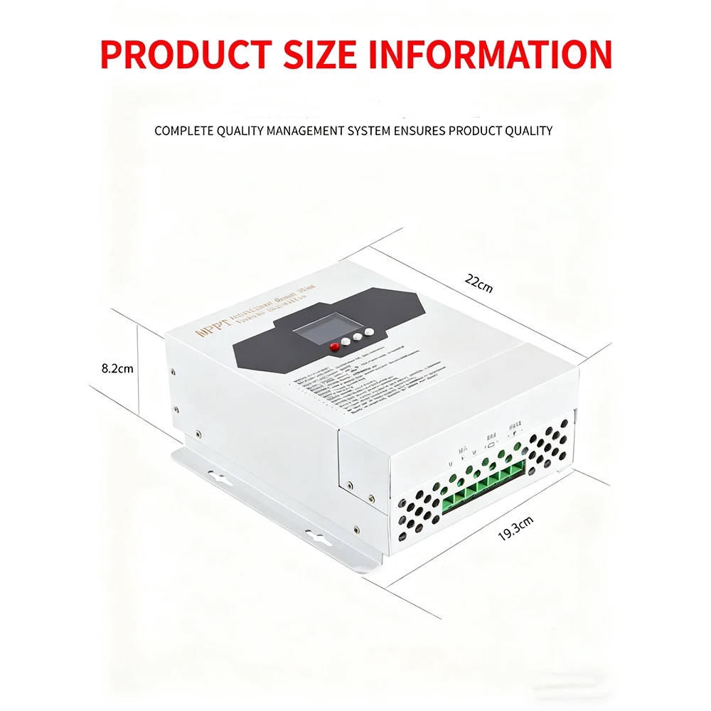 جهاز التحكم بالشحن بالطاقة الشمسية MPPT 60 أمبير، منظم شحن بطارية الرياح 12 فولت 24 فولت 48 فولت، بحد أقصى PV 100VDC