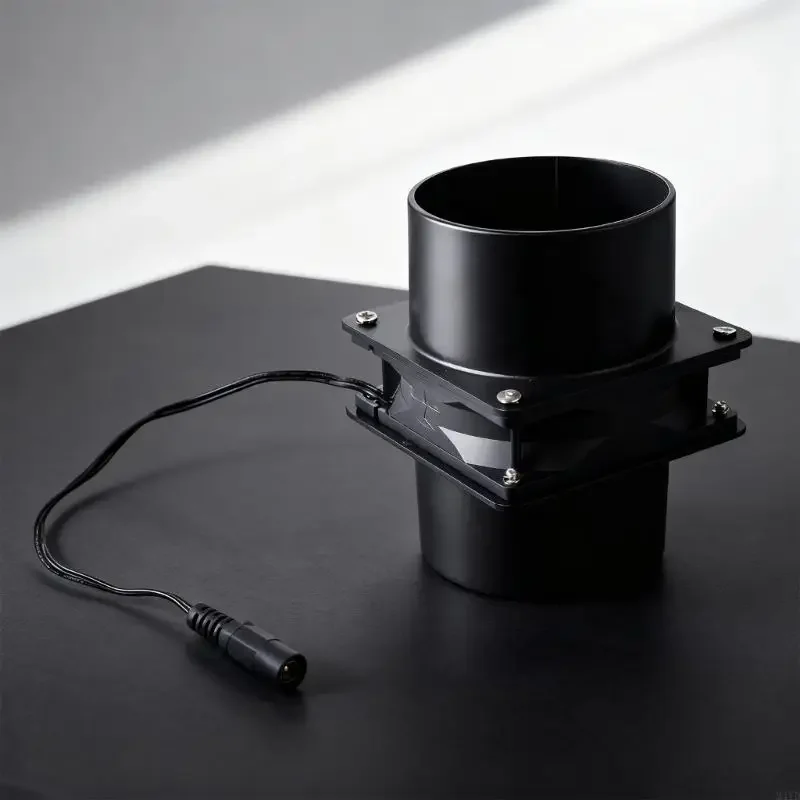 8cm Duct Fan Powerful Inline Extractor Fan 12V 0.4A Duct Blower Indoor Air Exhaust Fan with Speed Control For Work 37JD