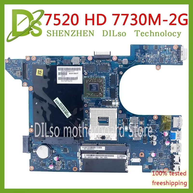 Go KEFU QCL00 LA-8241P 7520 Mainboard For Dell Inspiron 15R 5520 7520 Laptop Motherboard AMD HD 7730M/7700M 2GB 100% Tested OK