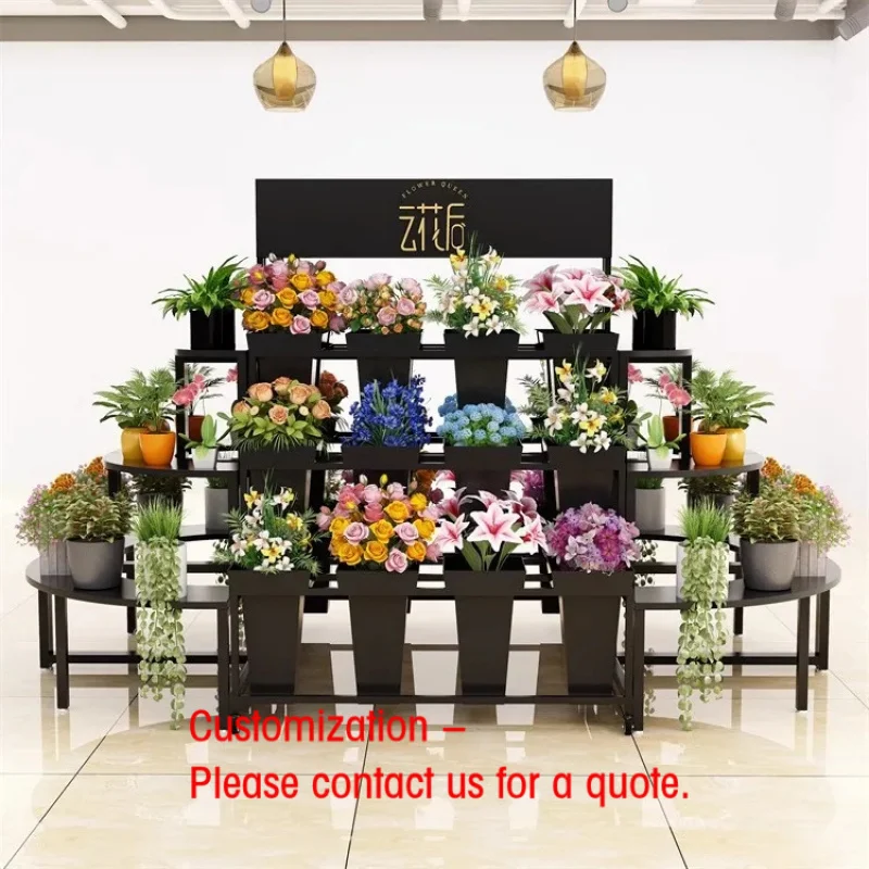 custom.Modern Lightweight Iron Art Stepped Multi-Level Portable Powder Coated Hats Display Stand Corner