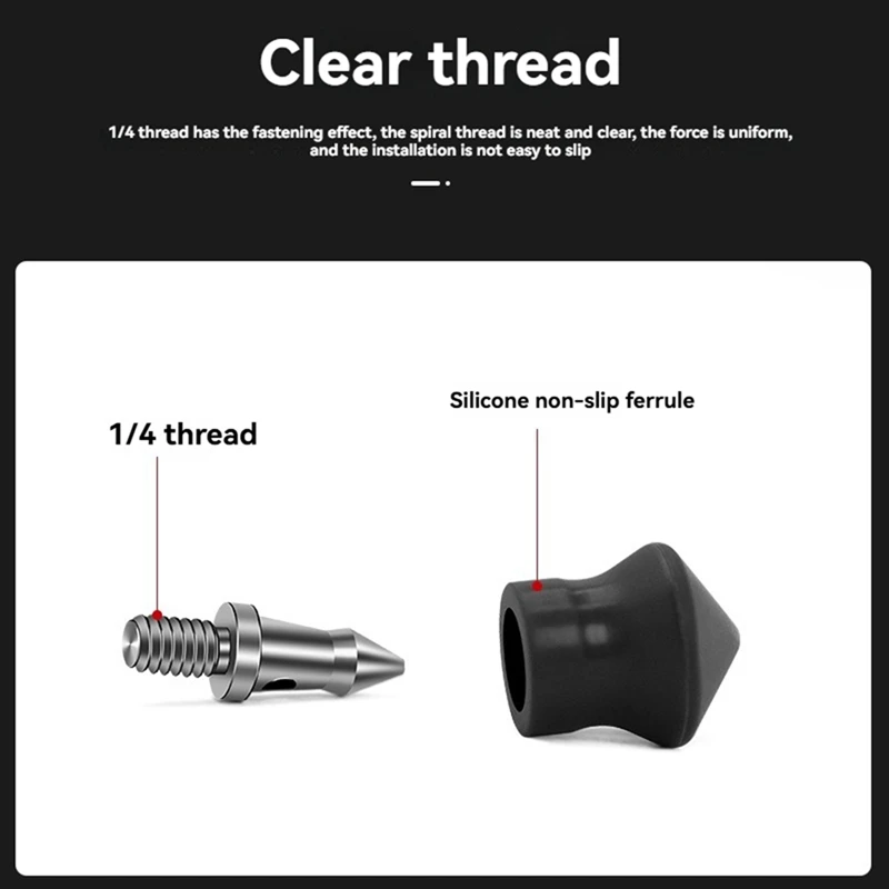 3 шт., универсальный набор шипов для штатива, резьба 1/4 дюйма, штатив из нержавеющей стали, монопод, ножки, запасные части
