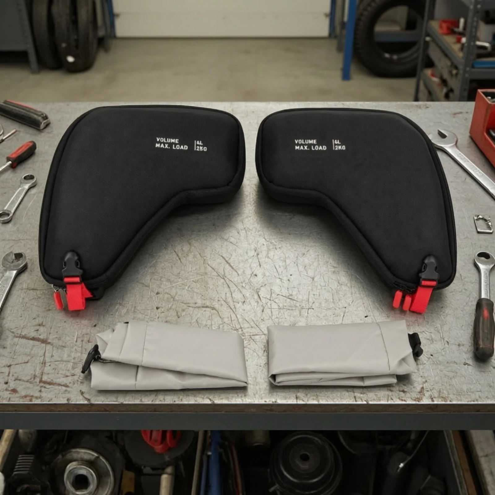2 Pieces BMW-Compatible R1300GS Adventure Frame Tool Bag Rugged Zippered Motorcycle Frame Tool Bag Compact Portable