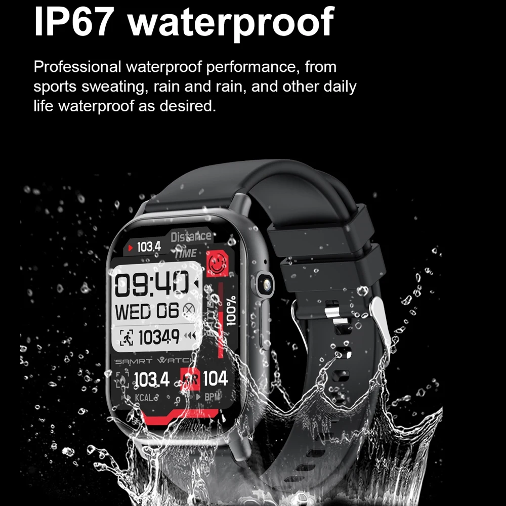 Orologio intelligente AMOLED HD da 2.01 pollici con chiamata Bluetooth 2024 Nuovo orologio impermeabile per fitness sportivo all\'aria aperta per