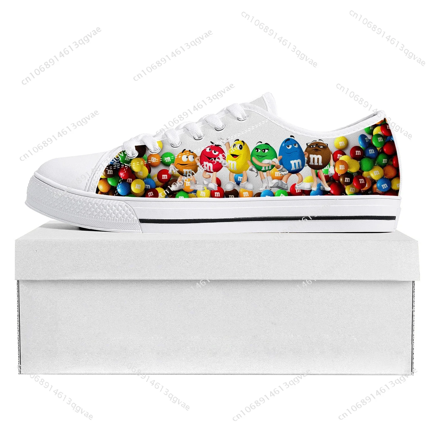 

M Chocolate Cartoon Low Top Sneakers Mens Womens Teenager Pop Canvas Sneaker Prode Casual Couple Shoes Custom Shoe