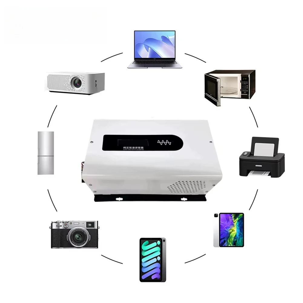 

Pure Sine Wave Inverter DC 12V 24V To AC 220V 2000W 3000W 50HZ For Truck RV Camper Solar Panel Battery Home