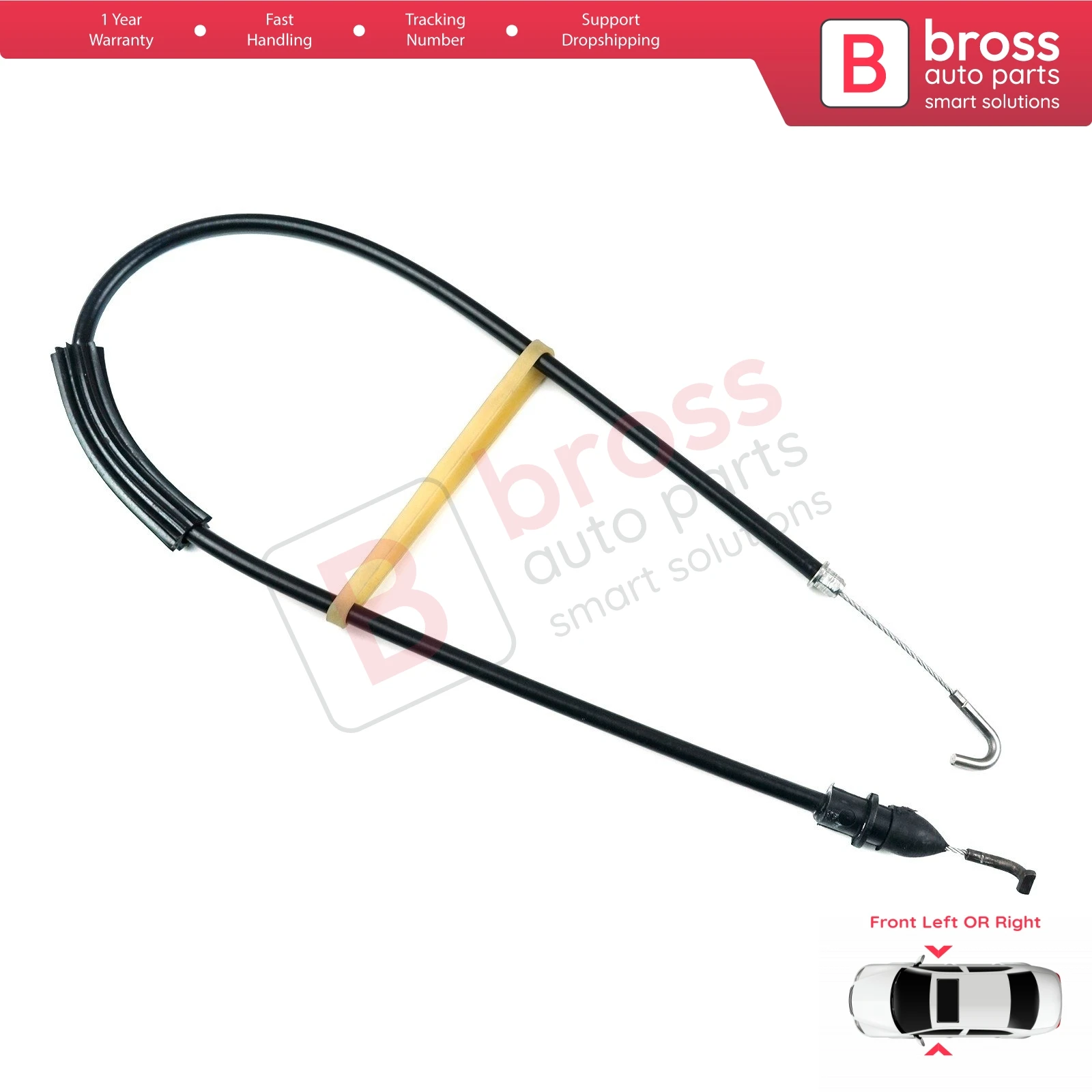 

BDP73 Inner Door Release Locking Latch Bowden Cable Front Right or Left 1 U0837099E for Skoda Octavia MK1. Cable Lenght: 550mm.