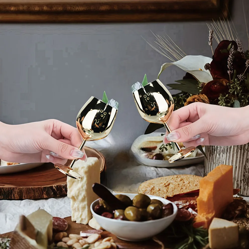 Creative 70 ML Mini Stainless Steel Wine Glass Rust-resistant Corrosion-resistant Cocktail Cup Drop-resistant Goblet Restaurant