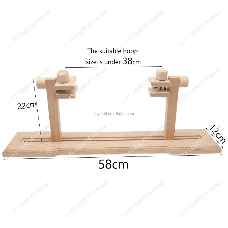 Ready-to-stock seat 360 degree rotatable embroidery frame adjustable wooden cross-stitch embroidery knee bracket frame large