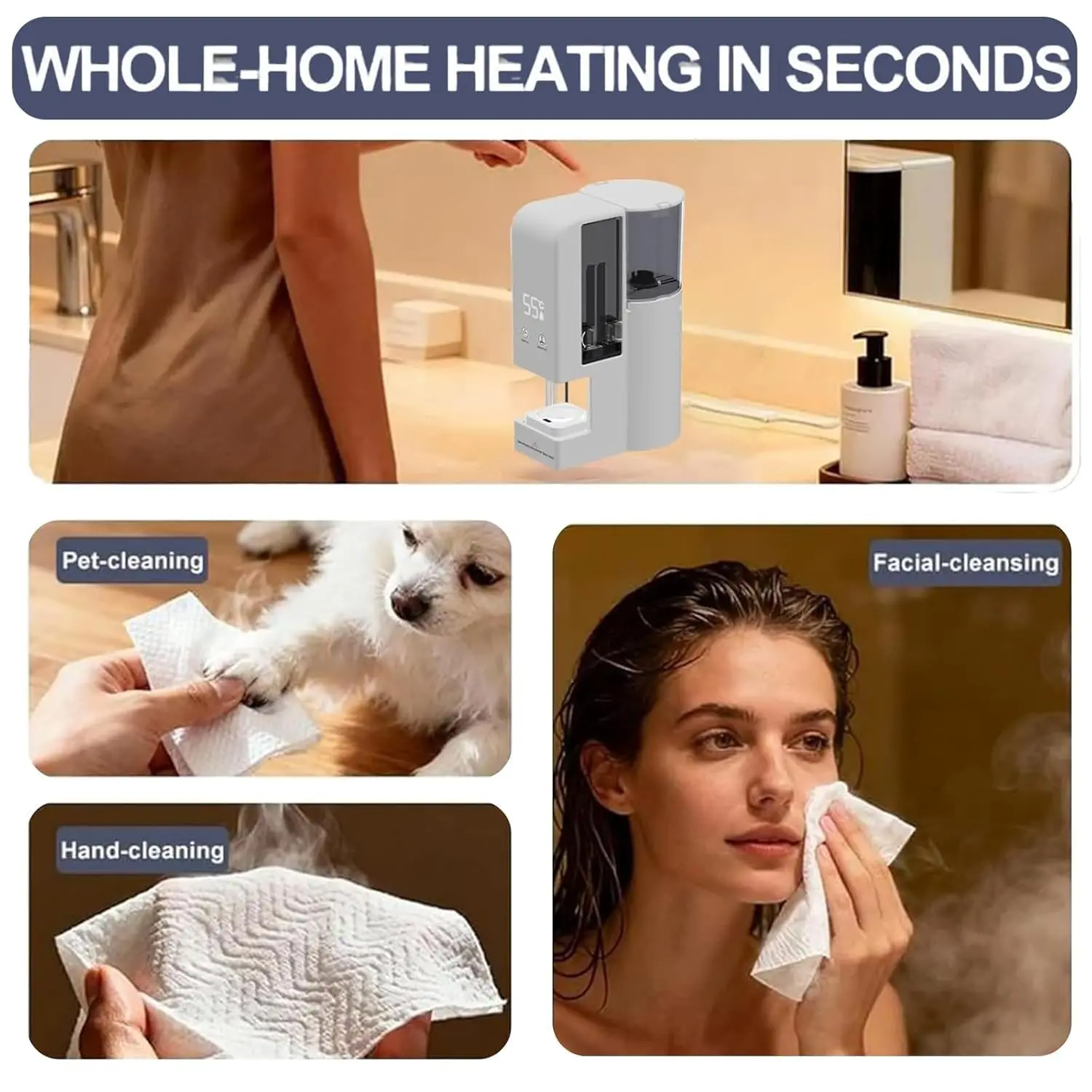 Hot Face Towel Warmer Machine Dispenser