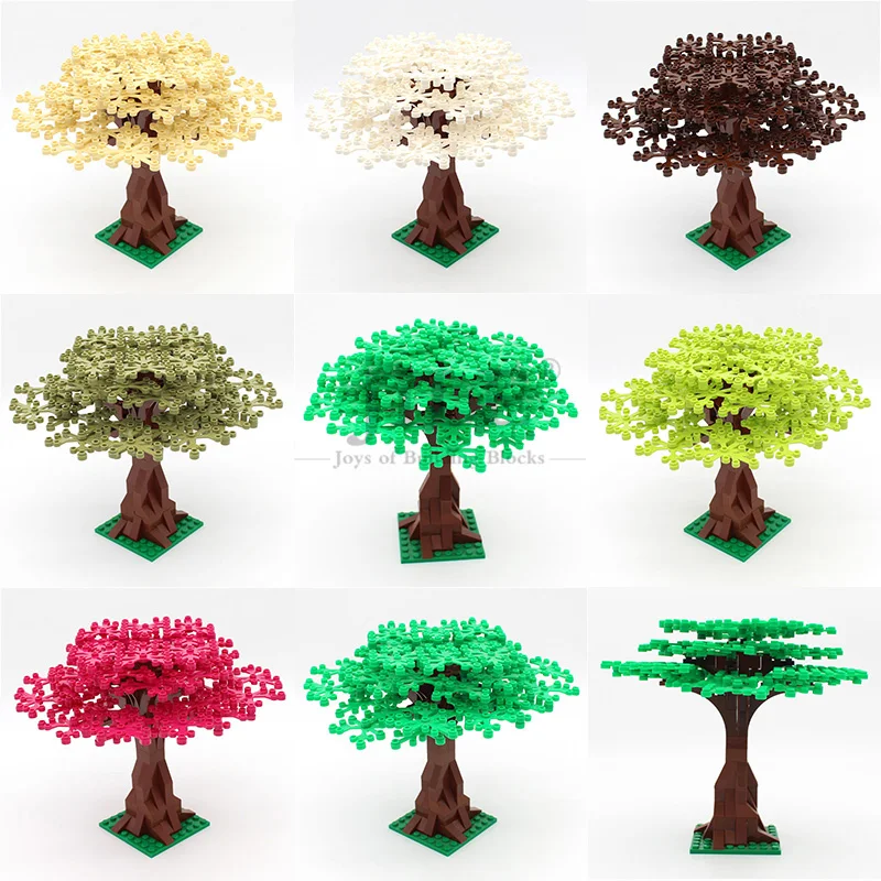 MOC DIY Building Blocks Bricks Jungle Garden Plant Tree Courtyard Compatible City Street View Accessories Construction Toys