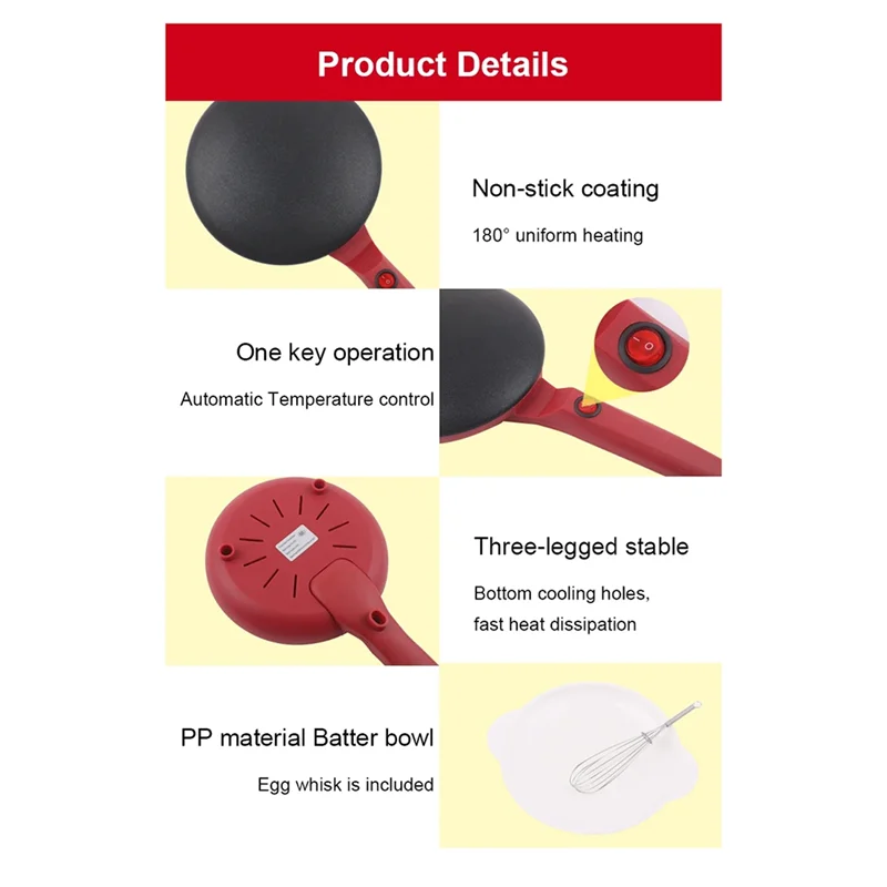 المنزلية غير عصا آلة فطيرة الإفطار البيتزا ماكينة الخبز فطيرة مقلاة خبز الصينية الربيع لفات مقلاة-AA25