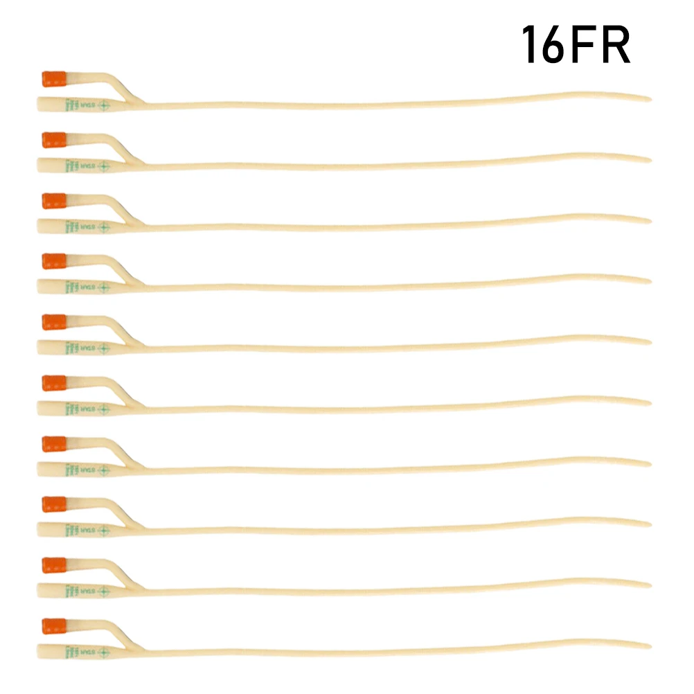 

12Pcs Disposable Urethral Tubes Dual-Chamber Urine Catheters Professional Probe Suitable for Patients 16fr Tube