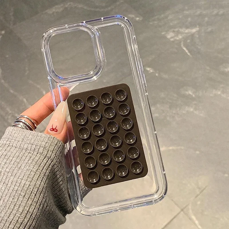 Etui z przyssawką 3D do iPhone'a 15 11 12 Pro Max XR X XS 7 8 Plus SE 2020 Etui do iPhone'a 14 13 Pro XS Max Przezroczyste Fundas — zdjęcie 7