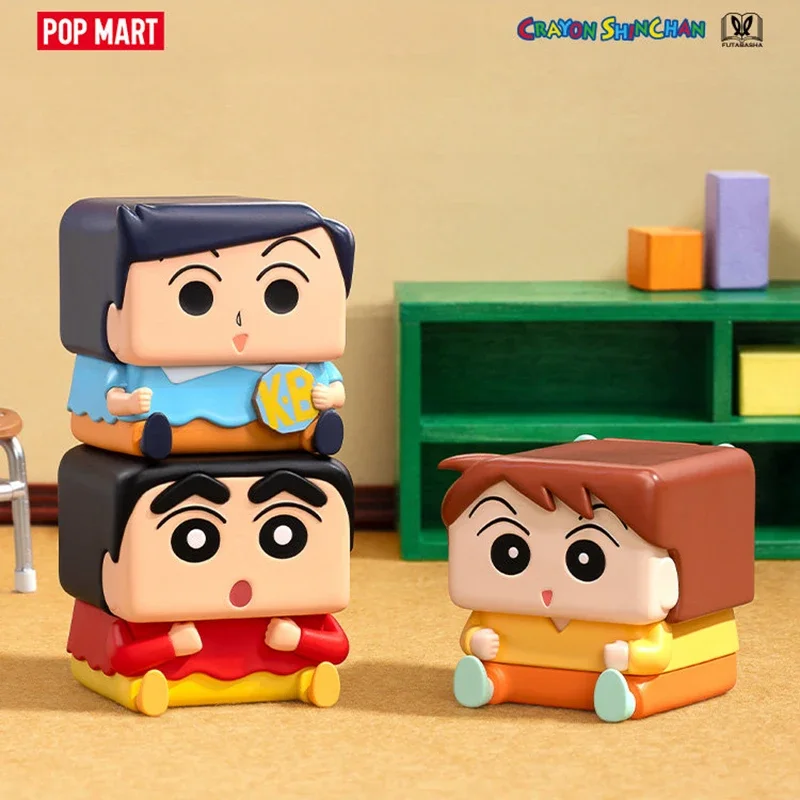 

POPMART Crayon Shinchan POP CUBE-1 Series Mystery Box Genuine Blind Box Guess Toys Bag Anime Figure Desktop Ornaments Model