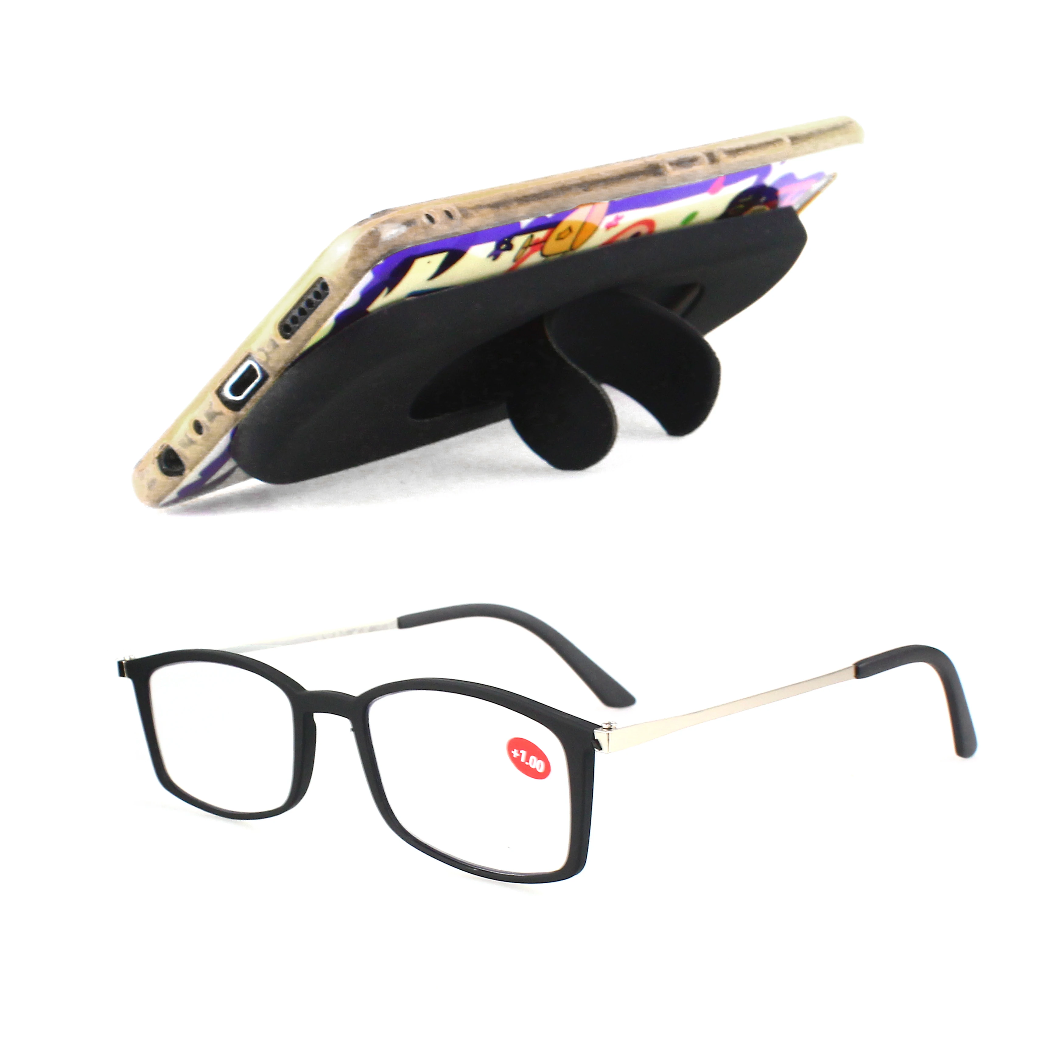 ROLIPOP Anti Blue Light Reading Glasses Men Eyeglasses Thin Case Portable Stick on The Phone Magnifying Glasses for Women