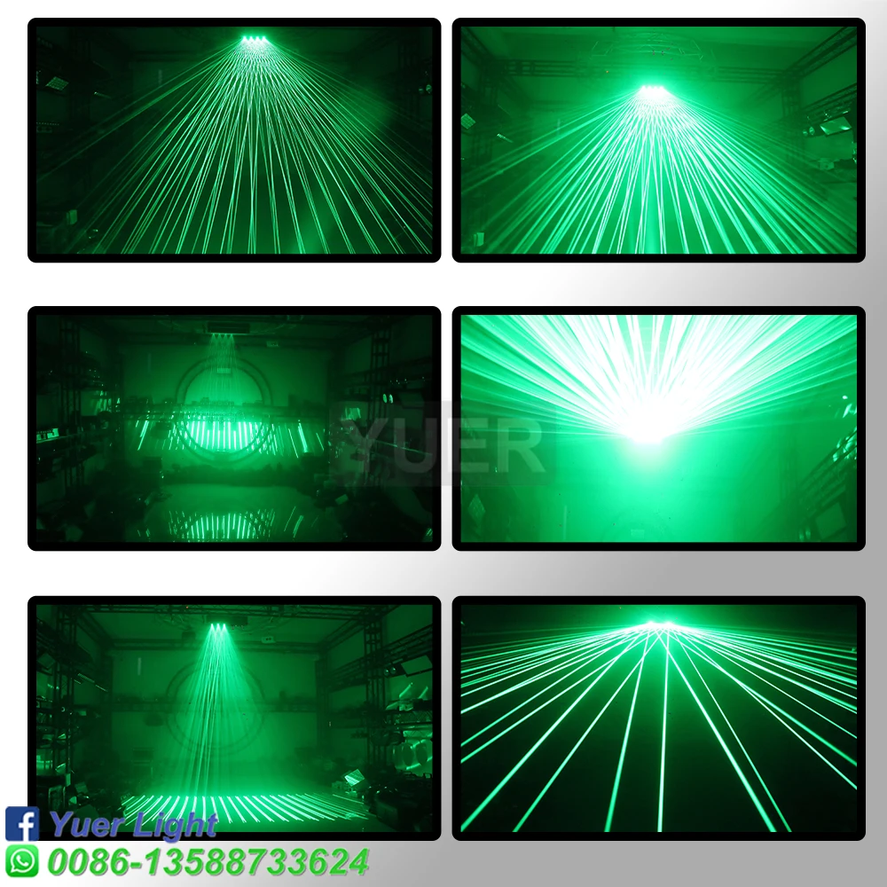 Imagem -06 - Yuer-green Laser Bar Beam Lighting para dj Disco Música Festa Casamento Movendo Head Projector Scanning Stage Effect Dmx512 Eyes