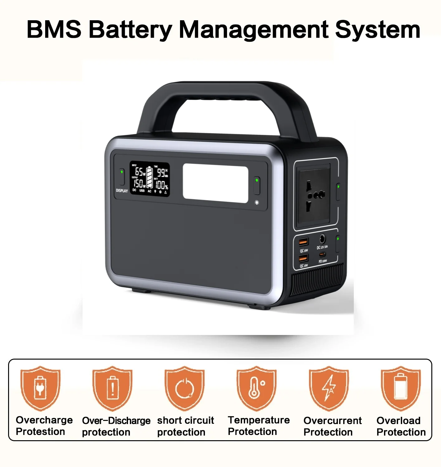 

Daikala Portable Power Station 153.6Wh LiFePO4 Battery 300W AC Outlet for Halloween Outdoor Party Camping Emergency Flashlight