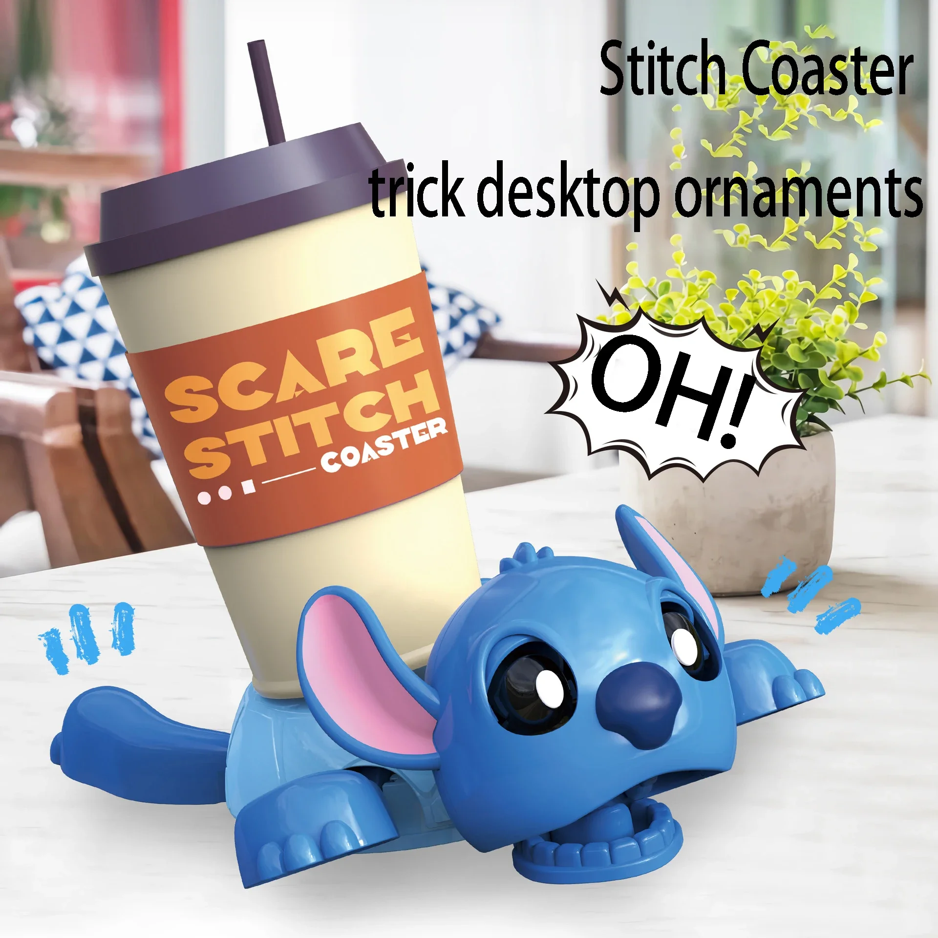 

New Stitch Turtle Creative Coasters Pop Up Eyes Stretchy Limbs Heat Resistant Silicone Mat Non Slip Design Funny Birthday Gift