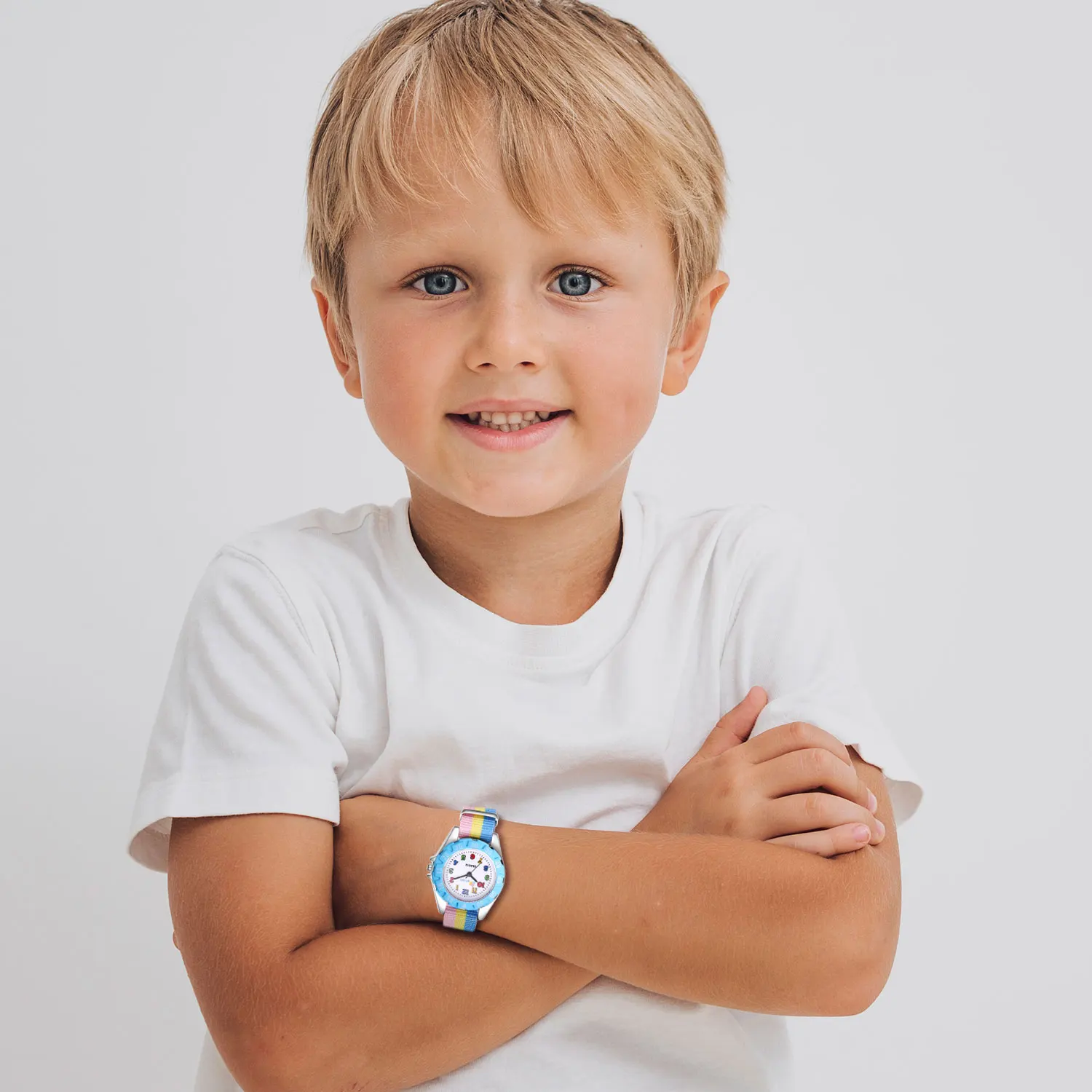 LANCARDO-reloj táctico de arcoíris para niño, pulsera con escala Digital de arcoíris analógico para adolescentes salvajes, regalo de graduación para estudiantes