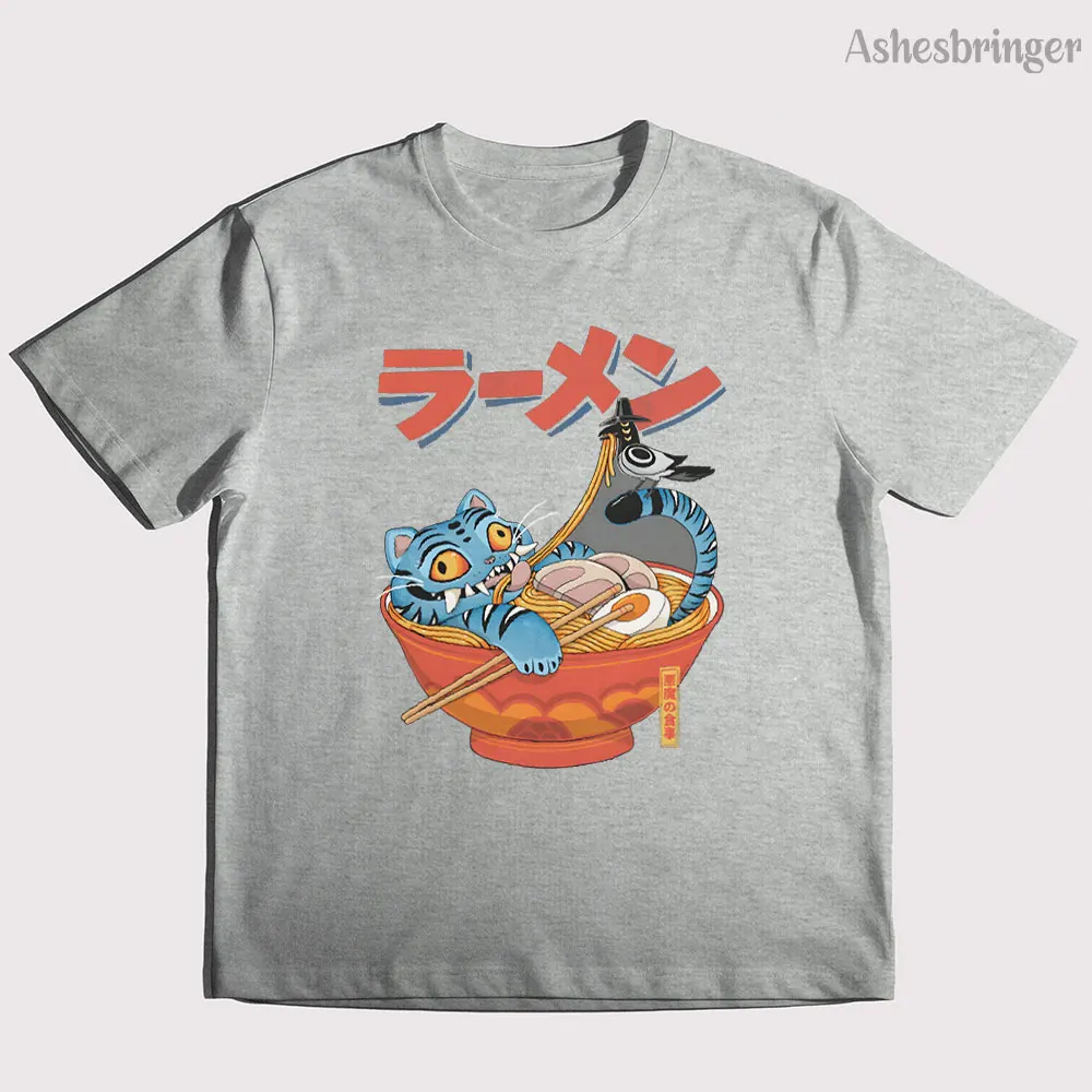Mens Cotton Derpy Ramen Graphic High Quality T Shirt Street Casual Style Tee for Men and Women