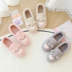 New Cute Teddy Bear Slippers Women Bedroom Home Girl Women Wedding Comfortable Shoes