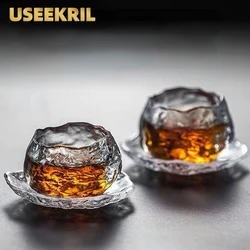 Creative Japanese Style Glass Cup Transparent Tea Cups White Wine Cup Kongfu Master Teacup Wine Shot Glass Cup For Home Party