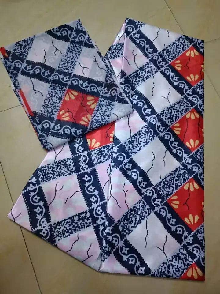 4+2Yards African Silk Fabric Organza Silk With Satin Blouse Nigerian Fabrics For Women Dress