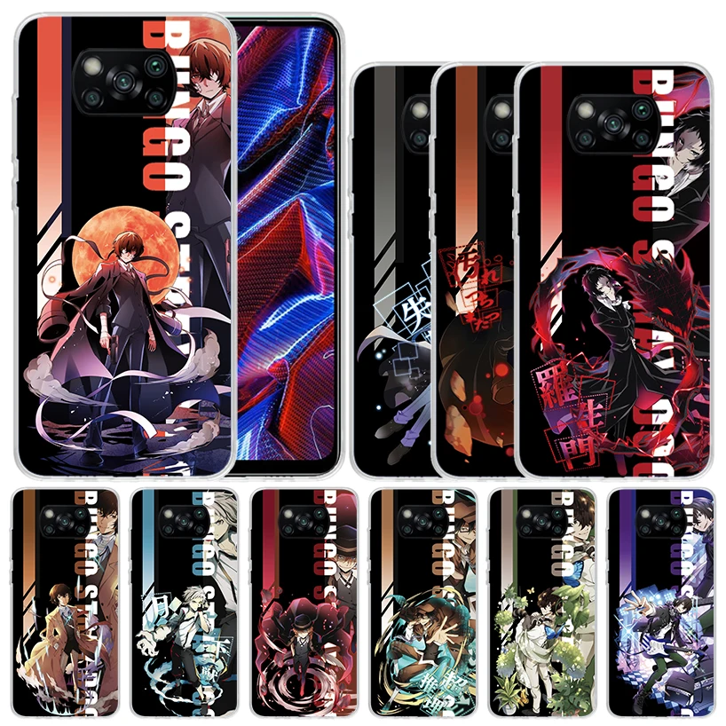 Anime Bungo Stray Dogs Soft Cover for Xiaomi Poco X5 Pro X4 Gt X3 Nfc M5S Print Phone Case M4 M3 M2 F3 F2 F1 Mi Note 10 Lite Coq