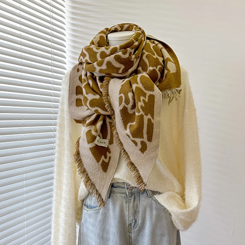 2025, neuer Design-Winterschal aus Kaschmir für Damen – eleganter, warmer Pashmina-Schal mit Leopardenmuster, Poncho und Bufanda – Detail 16