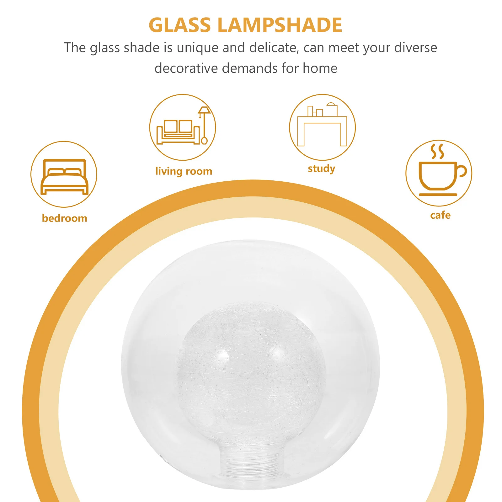 

Delicate Globe Glass Lampshade for Ceiling Wall Pendant Lights Easy Install Home Decor Gift Globe Glass Lamp Shade