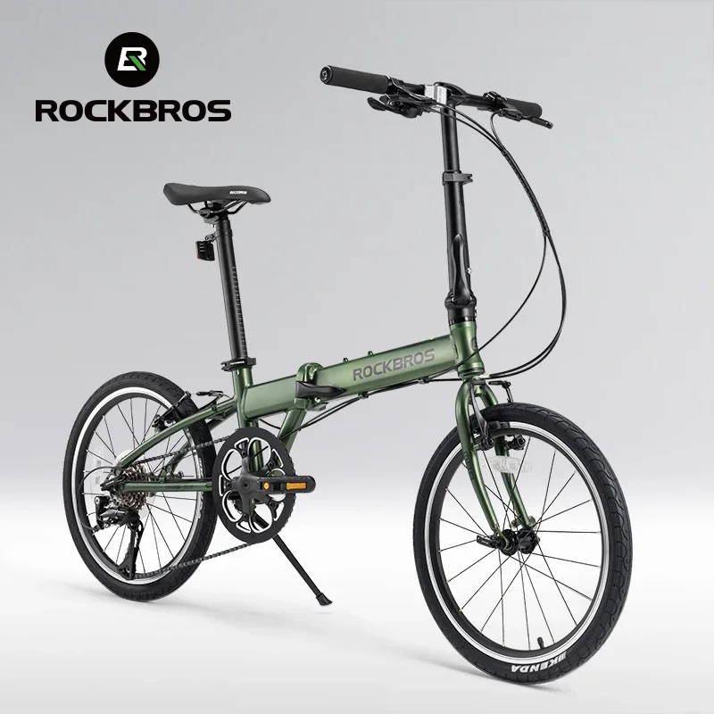 

ROCKBROS 20-дюймовый складной велосипед с Shimano 8-скоростная велосипедная рама из алюминиевого сплава V-образный тормоз легкий портативный складной велосипед для взрослых